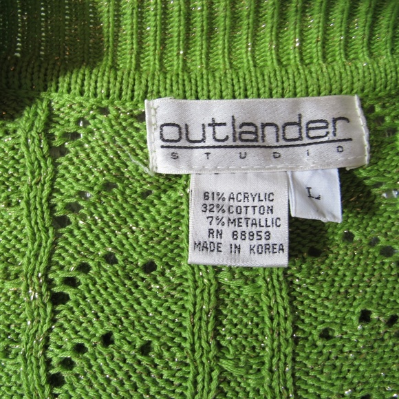 Outlander Studio Sparkly Green Cardigan - Picture 3 of 6